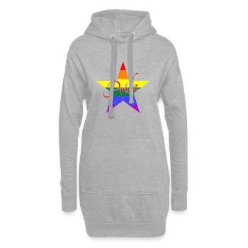 LGBTQ Pride - Hoodie-Kleid - Grau meliert - Vorne