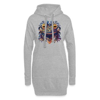 Dmt Frog - Hoodie-Kleid - Grau meliert - Vorne