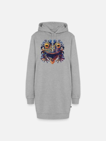 Dmt Frog - Hoodie-Kleid - Grau meliert