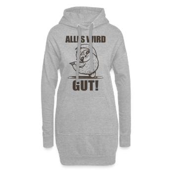 Alles wird gut! - Hoodie-Kleid - Grau meliert - Vorne