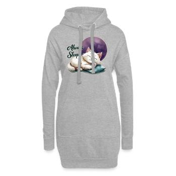 Cute Cat is always sleepy 1 - Hoodie-Kleid - Grau meliert - Vorne