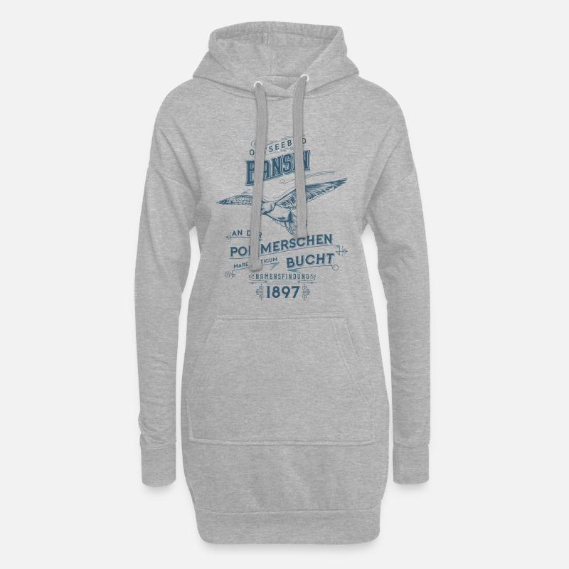 Ostseebad Bansin - Hoodie-Kleid - Grau meliert