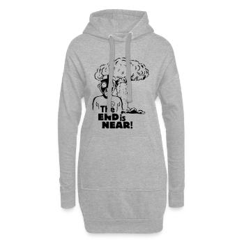 the end is near - anti nuclear energy - Hoodie-Kleid - Grau meliert - Vorne