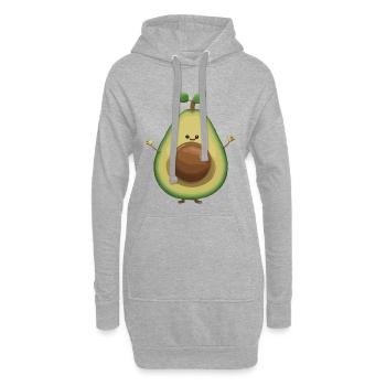 Avocat Doux Drôle Optimisme Cadeau - Sweat-shirt à capuche long Femme - gris chiné - Devant