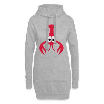 Homard - Sweat-shirt à capuche long Femme - gris chiné - Devant