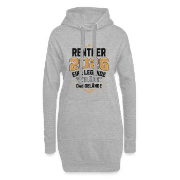 Retraité 2026 Rente Retraité Légende Retraite - Sweat-shirt à capuche long Femme - gris chiné - Devant