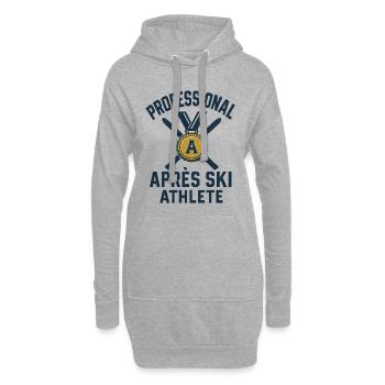 Sports d’hiver professionnels après ski - Sweat-shirt à capuche long Femme - gris chiné - Devant