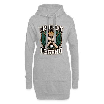 Drôle de cricket : Jeu de cricket vintage - Sweat-shirt à capuche long Femme - gris chiné - Devant