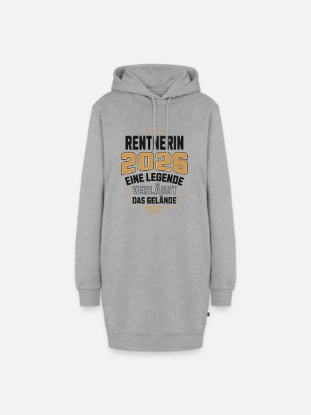 Rentnerin 2026 Rente Rentner Legende Ruhestand - Hoodie-Kleid - Grau meliert