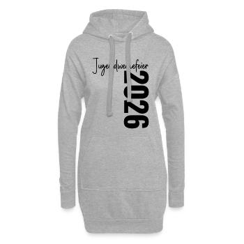 Jugendweihefeier 2026 - Hoodie-Kleid - Grau meliert - Vorne