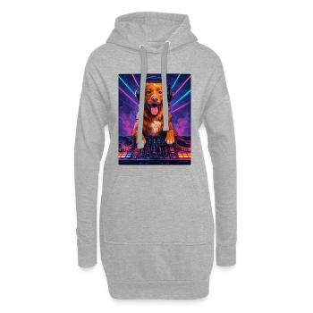 Nova Scotia Toller DJ Hund witzig positiv Geschenk - Hoodie-Kleid - Grau meliert - Vorne