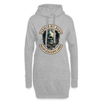 Ne gâche pas ma mauvaise humeur - Sweat-shirt à capuche long Femme - gris chiné - Devant