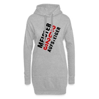Champion et équipe promue 2026 - Sweat-shirt à capuche long Femme - gris chiné - Devant