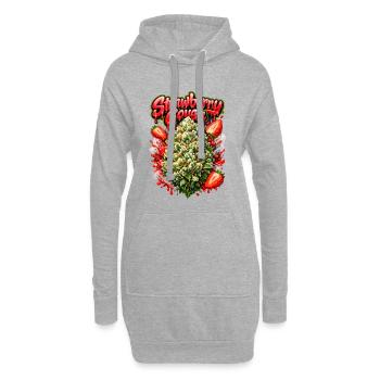 Graffiti de toux de fraise - Sweat-shirt à capuche long Femme - gris chiné - Devant