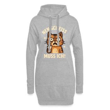 Nen Scheiss Muss Ich Katzenliebhaber Sarkastische - Hoodie-Kleid - Grau meliert - Vorne