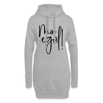 Je m’en fous - Sweat-shirt à capuche long Femme - gris chiné - Devant