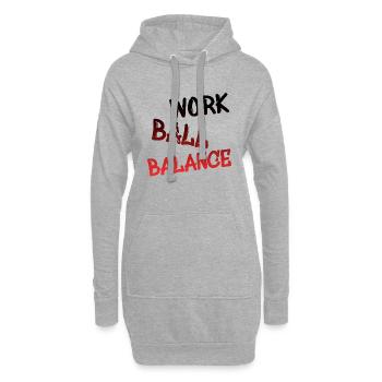 Basketball, Baller, Player, Streetball - Hoodie-Kleid - Grau meliert - Vorne