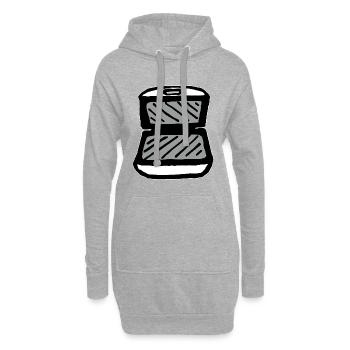 Kontaktgrill - Hoodie-Kleid - Grau meliert - Vorne