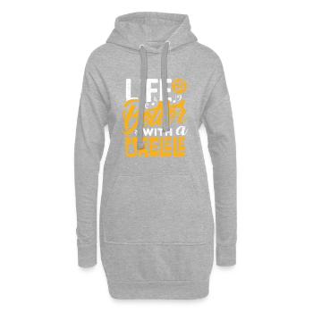 Ukulele-Spieler Shirt Das Leben ist mit Ukulele besser - Hoodie-Kleid - Grau meliert - Vorne