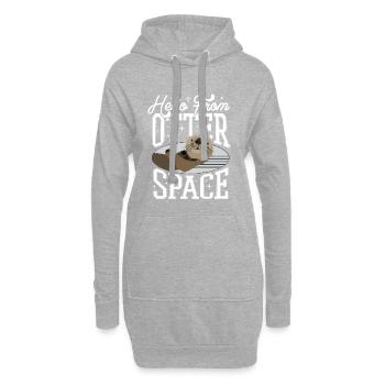 Otter T-Shirt von Otter Space Lustiges Otter Geschenk - Hoodie-Kleid - Grau meliert - Vorne