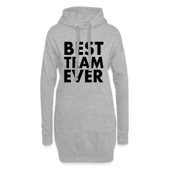 Best team ever - Hoodie-Kleid - Grau meliert - Vorne