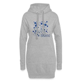 Skiing Ski - Hoodie-Kleid - Grau meliert - Vorne