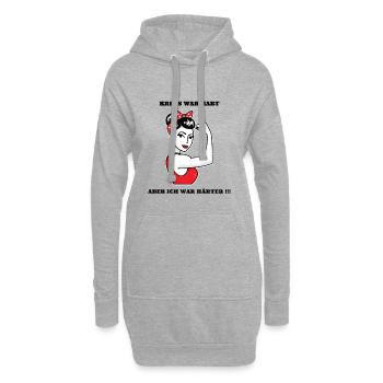 Krebs Kampfansage Motivation Geschenk Tshirt - Hoodie-Kleid - Grau meliert - Vorne