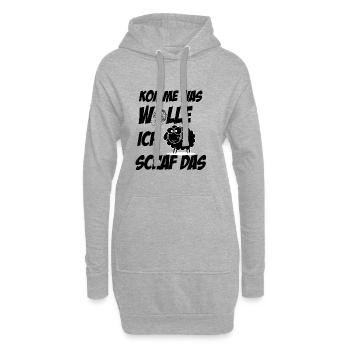 niedliches Schaf Tshirt Damen Stricken - Hoodie-Kleid - Grau meliert - Vorne