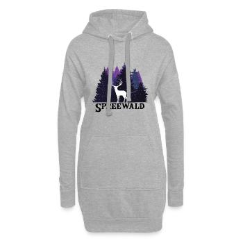 Kultiges Spreewald Tshirt Wander outfit Geschenk - Hoodie-Kleid - Grau meliert - Vorne