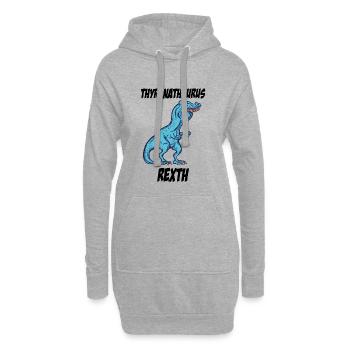 TRex Überbiss lustiger meme TRex Tshirt Geschenk - Hoodie-Kleid - Grau meliert - Vorne