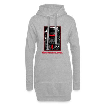 Affe Nadelstreifen Primaten T-shirt für Affen - Hoodie-Kleid - Grau meliert - Vorne