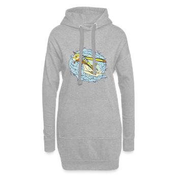 Motif du pilote amateur pour les pilotes et les - Sweat-shirt à capuche long Femme - gris chiné - Devant