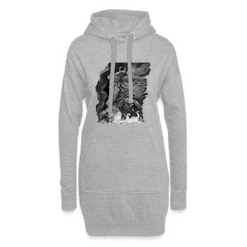 Odin Vater der Götter Nordische Mythologie Wotan - Hoodie-Kleid - Grau meliert - Vorne