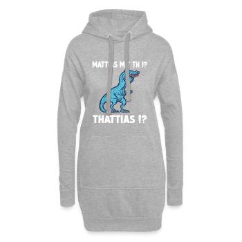 Matthias mit Th T-rex Meme T-Rex Dinosaurier Meme - Hoodie-Kleid - Grau meliert - Vorne