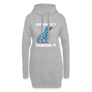 Jonathan T-Rex Dinosaurier Meme Dino Trex Namens - Hoodie-Kleid - Grau meliert - Vorne
