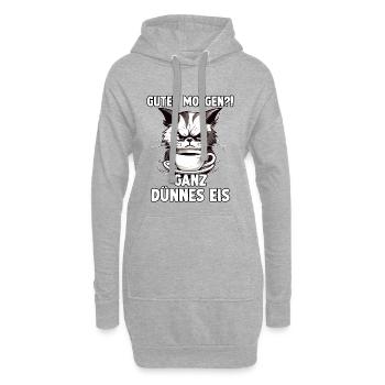 Lustige Geschenke für Katzenbesitzer Misanthropen - Hoodie-Kleid - Grau meliert - Vorne