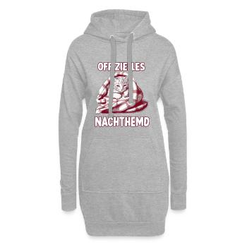 Kuschel T-Shirt für Katzenliebhaber - Hoodie-Kleid - Grau meliert - Vorne