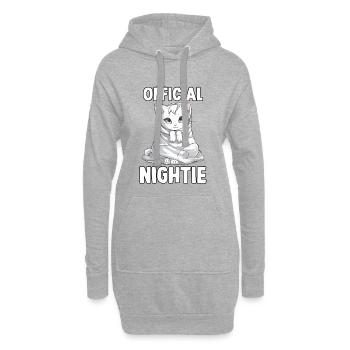 T-shirt chats mignons pour les lève-tard - Sweat-shirt à capuche long Femme - gris chiné - Devant