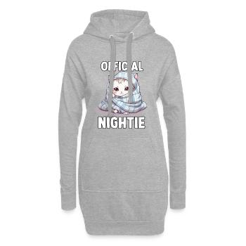 Funny cats t-shirt for morning grouch - Hoodie Dress - heather grey - Front