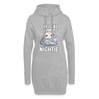 Funny cat t-shirt for late risers - Hoodie-Kleid - Grau meliert - Vorne