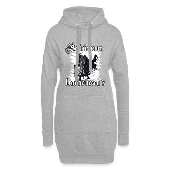 Gruseliges Krampus T-Shirt Böser Weihnachtsmann - Hoodie-Kleid - Grau meliert - Vorne