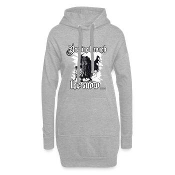 Horror Krampus T-Shirt Mystische Weihnachtsfigur - Hoodie-Kleid - Grau meliert - Vorne