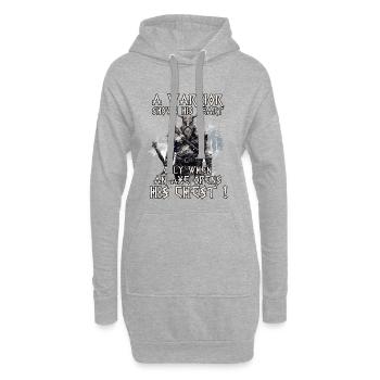 Wikinger Krieger Shirt Wahallas Krieger - Hoodie-Kleid - Grau meliert - Vorne