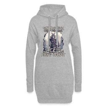 Walhalla Krieger Ragnars Erben und Odins Söhne - Hoodie-Kleid - Grau meliert - Vorne