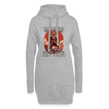 Ragnar Legendäre Krieger Wikinger Nordisch Legende - Hoodie-Kleid - Grau meliert - Vorne