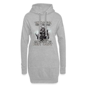 Wikinger Krieger Mythos der Nordmänner Schlachtruf - Hoodie-Kleid - Grau meliert - Vorne