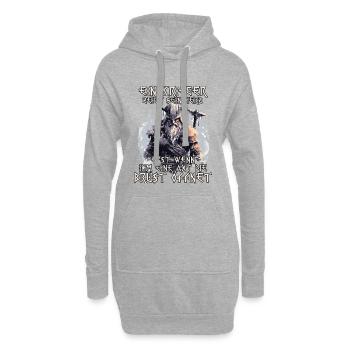 Wikinger Krieger Shirt Wahalla Söhne Odins - Hoodie-Kleid - Grau meliert - Vorne