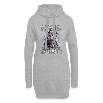 Wolf Odins Symbol der Stärke Wikinger Krieger - Hoodie-Kleid - Grau meliert - Vorne