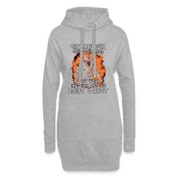 Ragnarok Der Untergang der Götter Wikinger - Hoodie-Kleid - Grau meliert - Vorne