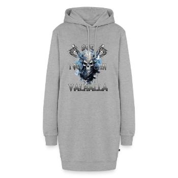Walhalla Krieger das Geschenk für Berserker-Fans - Hoodie-Kleid - Grau meliert - Vorne